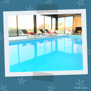 piscine dans location de villa en Bretagne